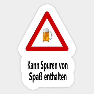 Kann Spuren von Spaß enthalten Sticker